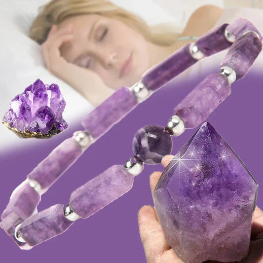 Natural Amethyst Slimming Bracelet – Energy Healing & Body-Purify Yoga Jewelry